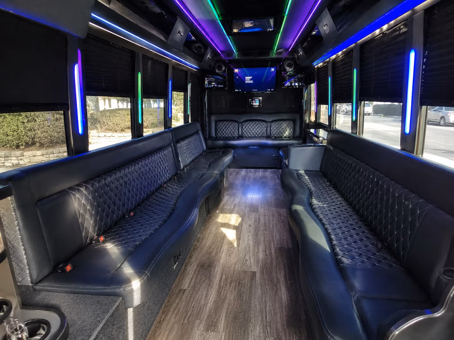 wichita 15 passenger party bus interior
