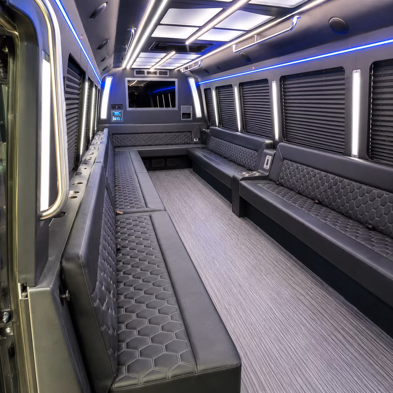 wichita 40 passenger party bus interior