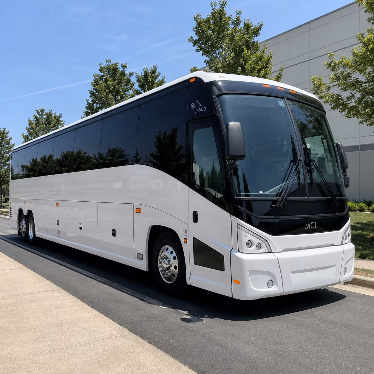 wichita charter bus rental exterior