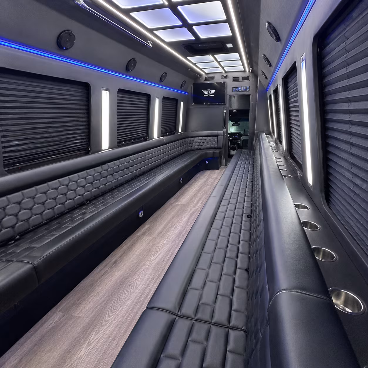 wichita party bus rental interior